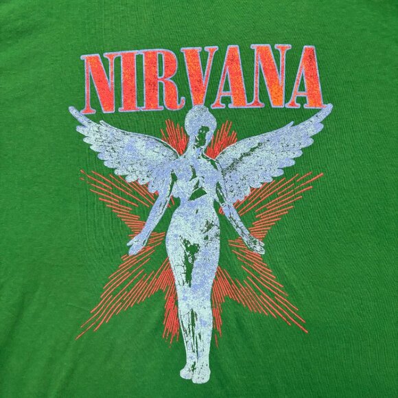 Nirvana In Utero Album Shimmering Angel Grunge Band Tee XL - Picture 2 of 4